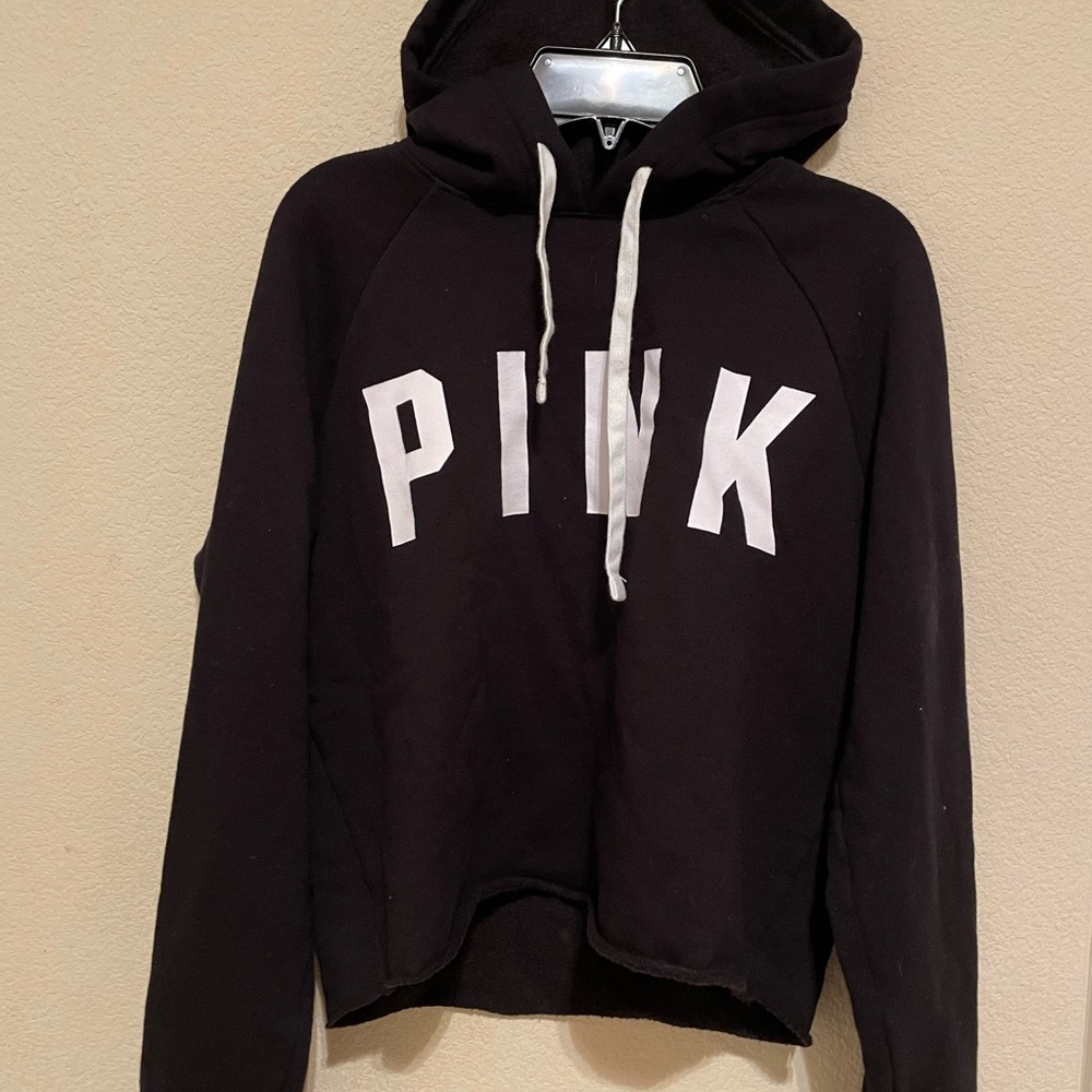 Pink black hoodie